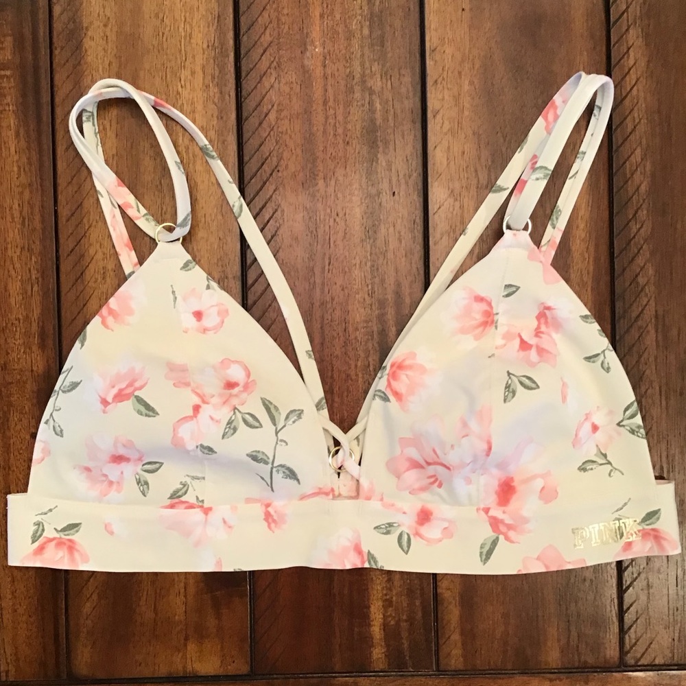 E548 EUC Victoria’s Secret PINK Floral Bralette